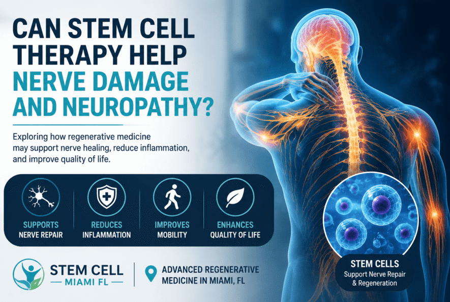 Stem cell therapy supporting nerve repair and regeneration for neuropathy and nerve damage