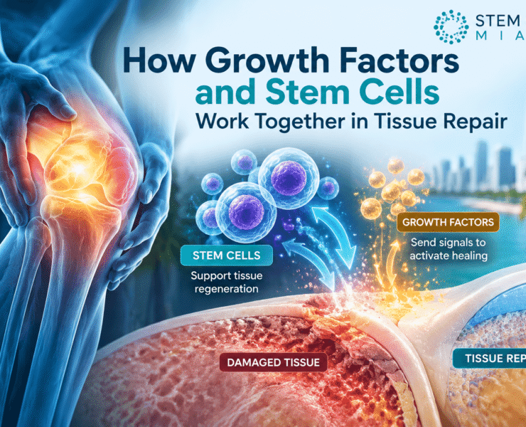 Growth factors and stem cells working together to support tissue repair and regenerative medicine